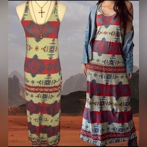 Ralph Lauren Denim & Supply Southwest Tank Dress SP Petite Small Stagecoach Boho